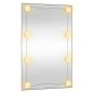 vidaXL Espejo de pared rectangular con luces LED vidrio 50x80 cm vidaXL Espejo de pared rectangular con luces LED vidrio 50x80 cm