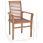 vidaXL Sillas de comedor 2 uds madera maciza de teca con cojines crema vidaXL Sillas de comedor 2 uds madera maciza de teca con cojines crema
