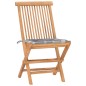 vidaXL Set comedor de jardín plegable 3 piezas madera de teca cojines vidaXL Set comedor de jardín plegable 3 piezas madera de teca cojines