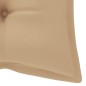 vidaXL Banco de jardín apilable y cojín madera maciza de teca 128,5 cm vidaXL Banco de jardín apilable y cojín madera maciza de teca 128,5 cm