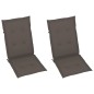 vidaXL Sillas de jardín reclinables 2 uds madera maciza acacia cojines vidaXL Sillas de jardín reclinables 2 uds madera maciza acacia cojines