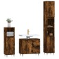 vidaXL Set de muebles baño 3 pzas madera contrachapada roble ahumado vidaXL Set de muebles baño 3 pzas madera contrachapada roble ahumado