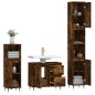 vidaXL Set de muebles baño 3 pzas madera contrachapada roble ahumado vidaXL Set de muebles baño 3 pzas madera contrachapada roble ahumado