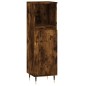 vidaXL Set de muebles baño 3 pzas madera contrachapada roble ahumado vidaXL Set de muebles baño 3 pzas madera contrachapada roble ahumado