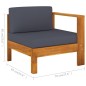 vidaXL Muebles de jardín 9 pzas con cojines gris oscuro madera acacia vidaXL Muebles de jardín 9 pzas con cojines gris oscuro madera acacia