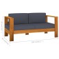 vidaXL Muebles de jardín 9 pzas con cojines gris oscuro madera acacia vidaXL Muebles de jardín 9 pzas con cojines gris oscuro madera acacia