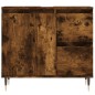 vidaXL Set de muebles baño 3 pzas madera contrachapada roble ahumado vidaXL Set de muebles baño 3 pzas madera contrachapada roble ahumado