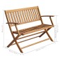 vidaXL Banco de jardín con cojín madera maciza de acacia 120 cm vidaXL Banco de jardín con cojín madera maciza de acacia 120 cm