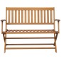 vidaXL Banco de jardín con cojín madera maciza de acacia 120 cm vidaXL Banco de jardín con cojín madera maciza de acacia 120 cm