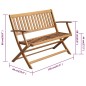vidaXL Banco de jardín con cojín madera maciza de acacia 120 cm vidaXL Banco de jardín con cojín madera maciza de acacia 120 cm