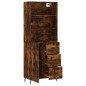 vidaXL Aparador alto madera contrachapada roble ahumado 69,5x34x180 cm vidaXL Aparador alto madera contrachapada roble ahumado 69,5x34x180 cm