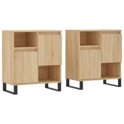 vidaXL Aparadores 2 piezas madera contrachapada color roble sonoma