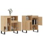 vidaXL Aparadores 2 piezas madera contrachapada color roble sonoma vidaXL Aparadores 2 piezas madera contrachapada color roble sonoma