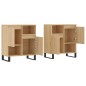 vidaXL Aparadores 2 piezas madera contrachapada color roble sonoma vidaXL Aparadores 2 piezas madera contrachapada color roble sonoma