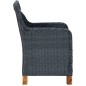 vidaXL Juego de comedor para jardín de 5 piezas gris oscuro
