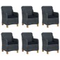 vidaXL Juego de comedor para jardín de 7 piezas gris oscuro vidaXL Juego de comedor para jardín de 7 piezas gris oscuro