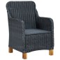 vidaXL Juego de comedor para jardín de 7 piezas gris oscuro vidaXL Juego de comedor para jardín de 7 piezas gris oscuro