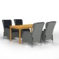 vidaXL Juego de comedor para jardín de 5 piezas gris claro vidaXL Juego de comedor para jardín de 5 piezas gris claro