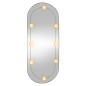 vidaXL Espejo de pared ovalado con luces LED vidrio 40x90 cm vidaXL Espejo de pared ovalado con luces LED vidrio 40x90 cm