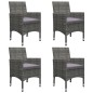 vidaXL Juego de comedor para jardín de 5 piezas gris vidaXL Juego de comedor para jardín de 5 piezas gris
