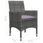 vidaXL Juego de comedor para jardín de 5 piezas gris vidaXL Juego de comedor para jardín de 5 piezas gris