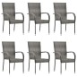 vidaXL Juego de comedor para jardín de 7 piezas gris vidaXL Juego de comedor para jardín de 7 piezas gris