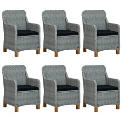 vidaXL Juego de comedor para jardín 9 piezas gris claro