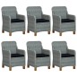 vidaXL Juego de comedor para jardín 9 piezas gris claro