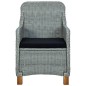vidaXL Juego de comedor para jardín 9 piezas gris claro
