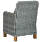 vidaXL Juego de comedor para jardín 9 piezas gris claro