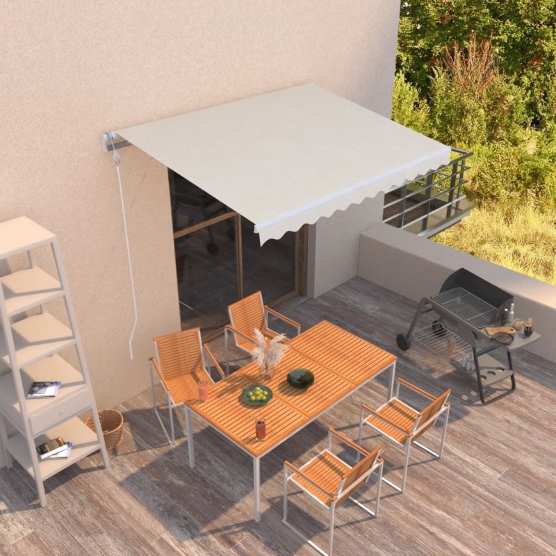vidaXL Toldo retráctil automático crema 300x250 cm vidaXL Toldo retráctil automático crema 300x250 cm