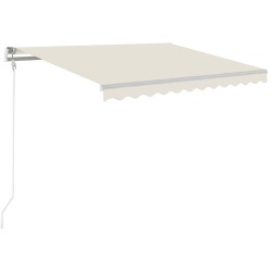 vidaXL Toldo retráctil automático crema 300x250 cm