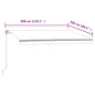 vidaXL Toldo retráctil automático crema 300x250 cm vidaXL Toldo retráctil automático crema 300x250 cm