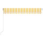 vidaXL Toldo retráctil manual con LED amarillo y blanco 400x300 cm vidaXL Toldo retráctil manual con LED amarillo y blanco 400x300 cm