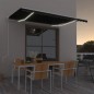vidaXL Toldo automático con LED y sensor de viento antracita 450x300cm vidaXL Toldo automático con LED y sensor de viento antracita 450x300cm
