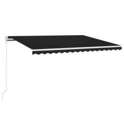 vidaXL Toldo automático con LED y sensor de viento antracita 450x300cm