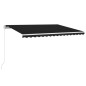 vidaXL Toldo automático con LED y sensor de viento antracita 450x300cm vidaXL Toldo automático con LED y sensor de viento antracita 450x300cm