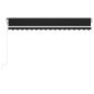 vidaXL Toldo automático con LED y sensor de viento antracita 450x300cm vidaXL Toldo automático con LED y sensor de viento antracita 450x300cm