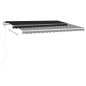 vidaXL Toldo automático con LED y sensor de viento antracita 450x300cm vidaXL Toldo automático con LED y sensor de viento antracita 450x300cm
