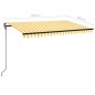 vidaXL Toldo retráctil manual amarillo y blanco 450x300 cm vidaXL Toldo retráctil manual amarillo y blanco 450x300 cm