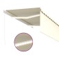 vidaXL Toldo retráctil manual con persiana y luz LED crema 3x2,5 m vidaXL Toldo retráctil manual con persiana y luz LED crema 3x2,5 m
