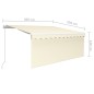vidaXL Toldo retráctil manual con persiana y luz LED crema 3x2,5 m vidaXL Toldo retráctil manual con persiana y luz LED crema 3x2,5 m