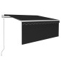 vidaXL Toldo automático persiana, LED y sensor viento antracita 3x2,5m vidaXL Toldo automático persiana, LED y sensor viento antracita 3x2,5m