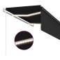 vidaXL Toldo automático persiana, LED y sensor viento antracita 3x2,5m vidaXL Toldo automático persiana, LED y sensor viento antracita 3x2,5m