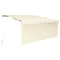 vidaXL Toldo retráctil manual con persiana color crema 3x2,5 m vidaXL Toldo retráctil manual con persiana color crema 3x2,5 m