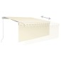 vidaXL Toldo retráctil manual con persiana color crema 3x2,5 m vidaXL Toldo retráctil manual con persiana color crema 3x2,5 m
