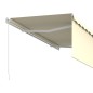 vidaXL Toldo retráctil manual con persiana color crema 3x2,5 m vidaXL Toldo retráctil manual con persiana color crema 3x2,5 m