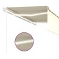 vidaXL Toldo automático con persiana LED sensor de viento crema 4x3 m vidaXL Toldo automático con persiana LED sensor de viento crema 4x3 m