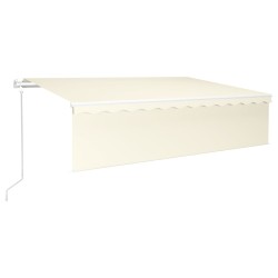 vidaXL Toldo automático retráctil con persiana 6x3 m crema