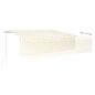 vidaXL Toldo automático retráctil con persiana 6x3 m crema vidaXL Toldo automático retráctil con persiana 6x3 m crema